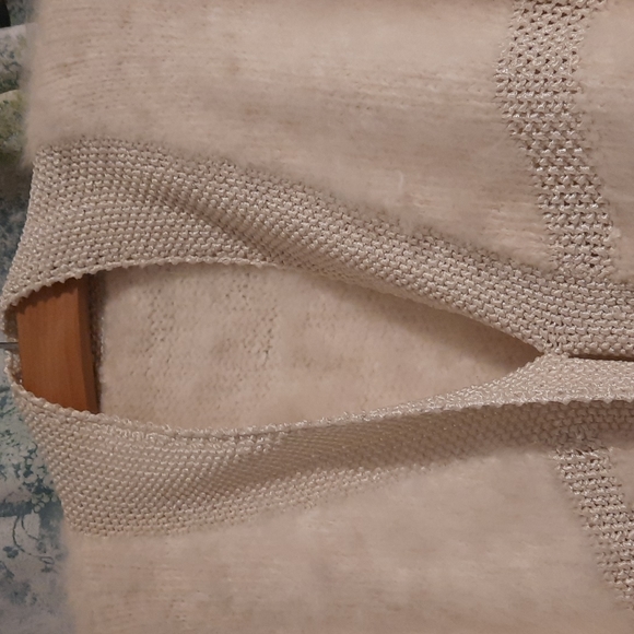 Beautiful Vintage mohair sweater button up bomber style cream / off white - Picture 7 of 12